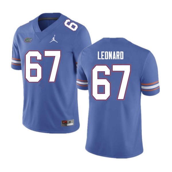 Men #67 Richie Leonard Florida Gators College Football Jersey Blue